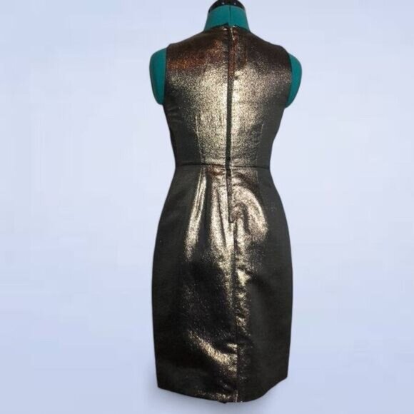 Kate‎ Spade Gold Shimmer Cocktail Dress - Size 00 - Picture 3 of 11